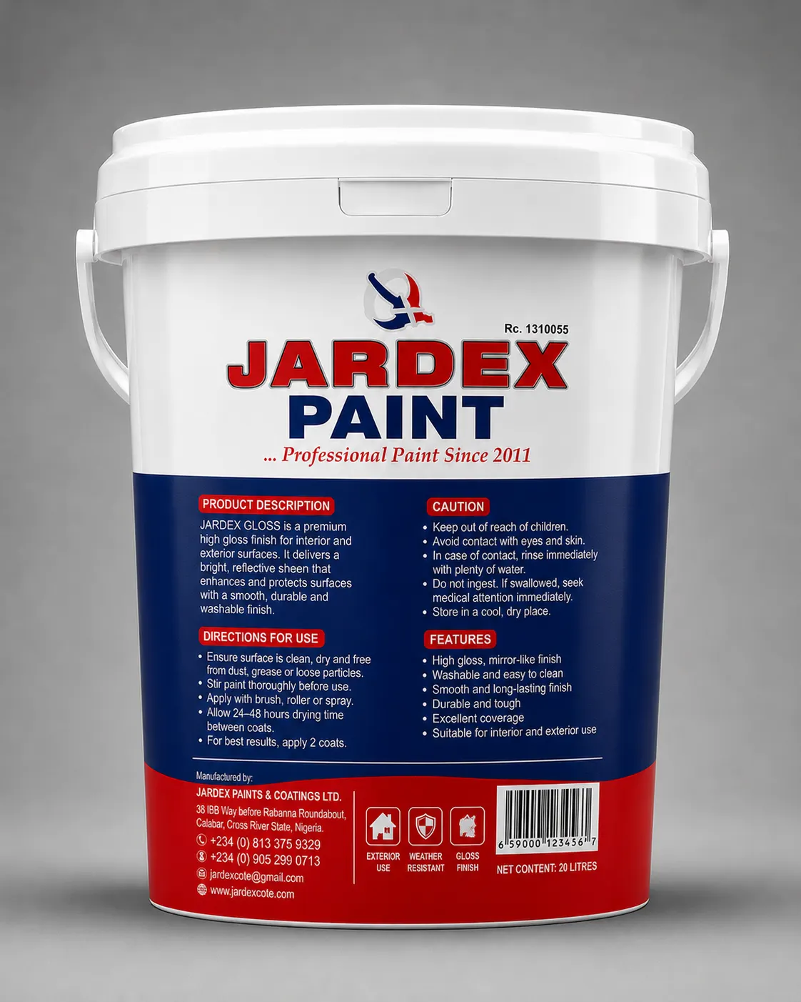 Gloss back label