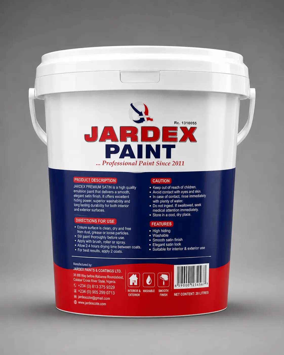 Premium Satin back label